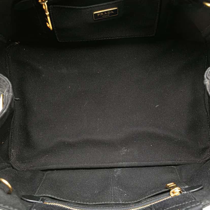 Prada Canvas Canapa Logo Tote Black Canvas Good condition - Model View