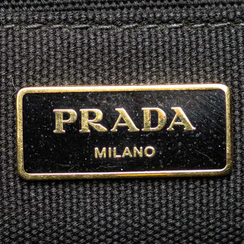 Prada Canvas Canapa Logo Tote Black Canvas Good condition - Box View