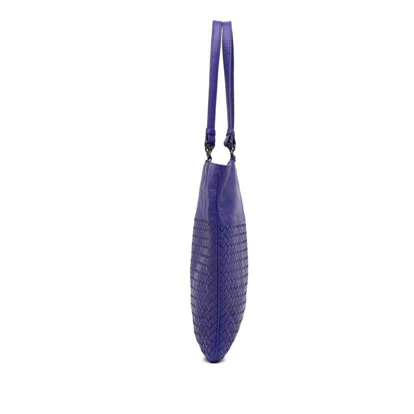 Bottega Veneta Intrecciato Tote Purple Leather Good condition - Inside View