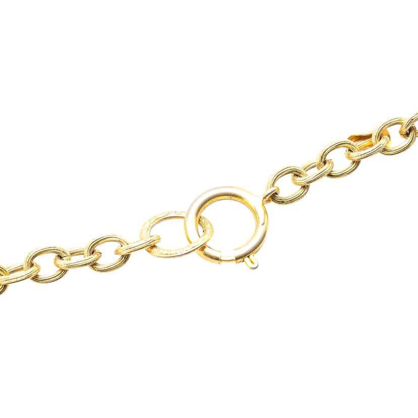 Chanel Gold Plated Medallion Pendant Necklace Gold Metal Good condition - Model View
