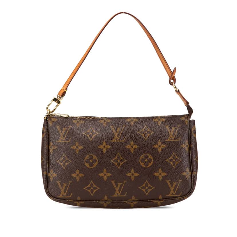 Louis Vuitton Monogram Pochette Accessoires Brown Canvas Fair condition - Front View
