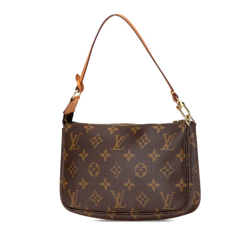 Louis Vuitton Monogram Pochette Accessoires Brown Canvas Fair condition - Back View