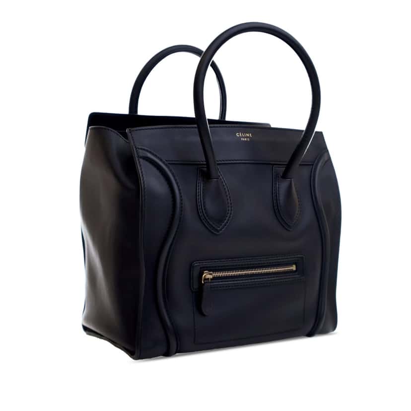 Celine Mini Calfskin Luggage Tote Black Leather Good condition - Inside View