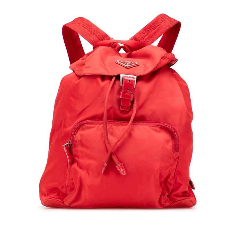Prada Tessuto Backpack Red Fair condition - Front View