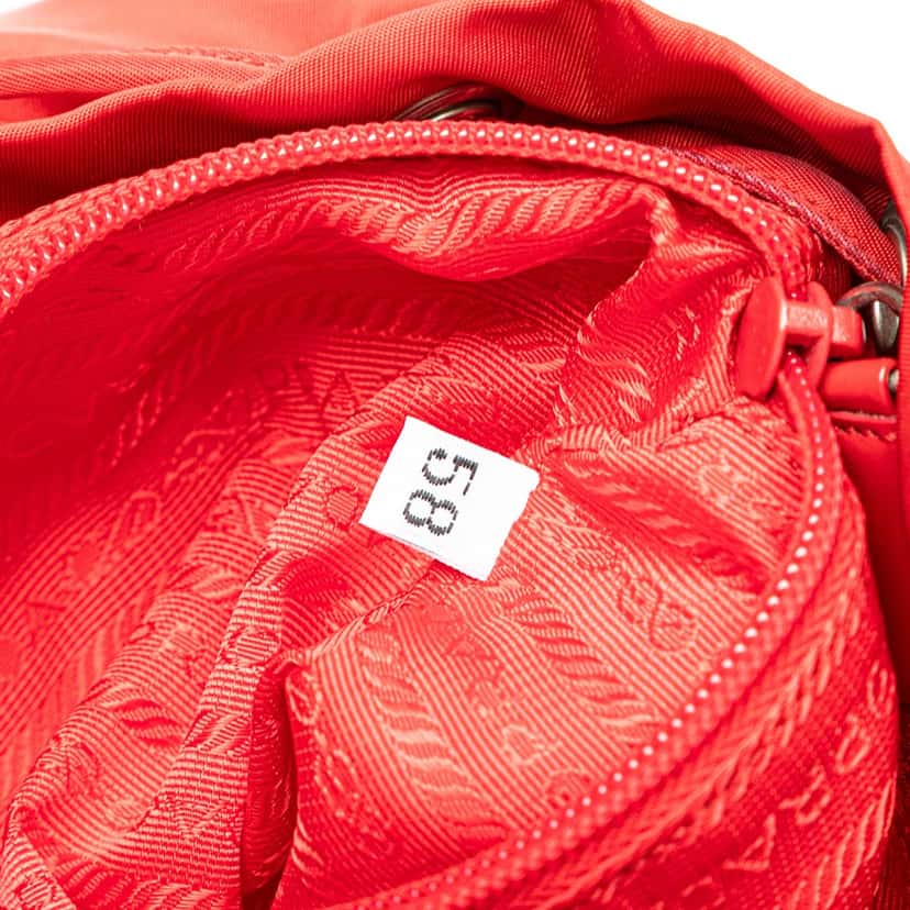 Prada Tessuto Backpack Red Fair condition - Box View