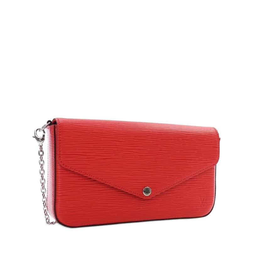 Louis Vuitton Epi Pochette Felicie Red Leather Good condition - Back View