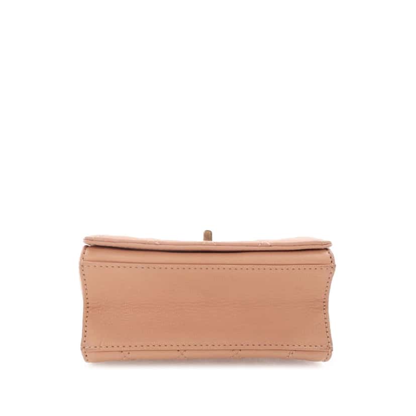 Chanel Small Quilted Goatskin Rita Top Handle Flap Pink Leather Good condition - Inside View
