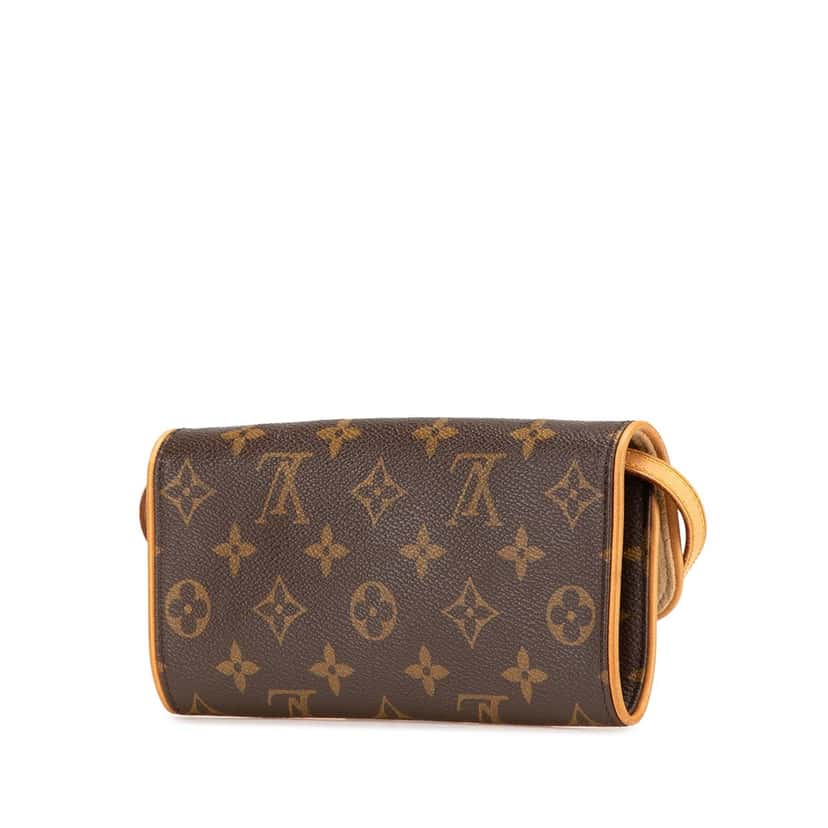 Louis Vuitton Monogram Pochette Twin PM Brown Canvas Good condition - Back View