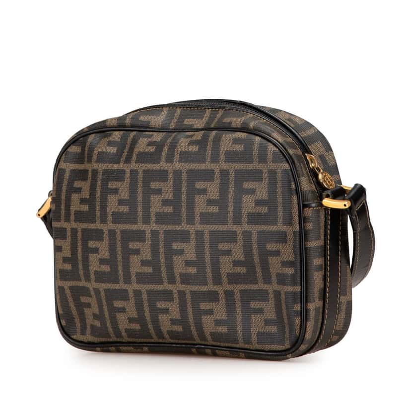 Fendi Zucca Coated Canvas Crossbody Brown Canvas Fair condition - Back View