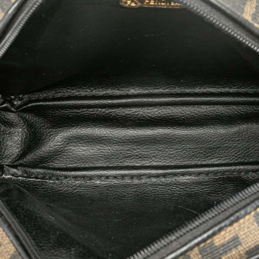 Fendi Zucca Coated Canvas Crossbody Brown Canvas Fair condition - Model View