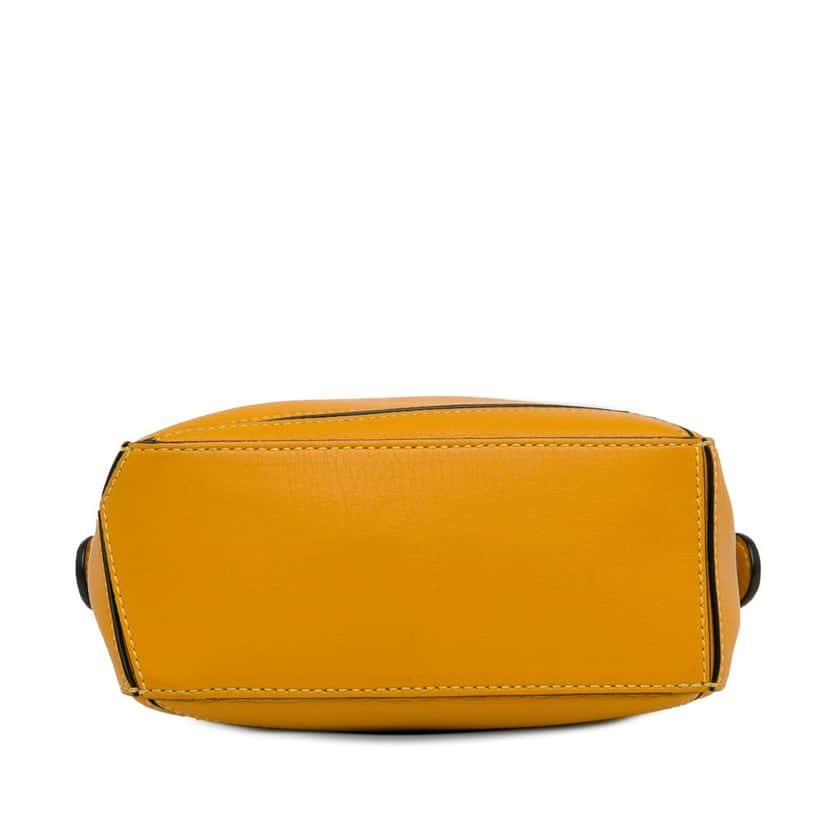 Loewe Mini Calfskin Puzzle Satchel Yellow Leather Good condition - Model View