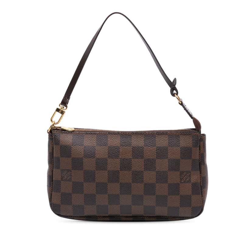 Louis Vuitton Damier Ebene Pochette Accessoires Brown Canvas Good condition - Front View