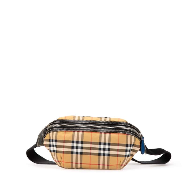 Burberry House Check Nylon Sonny Belt Bag Brown Good condition - Front View