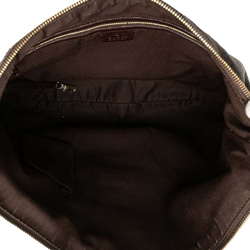 Gucci Guccissima Punch Crossbody Brown Leather Good condition - Model View