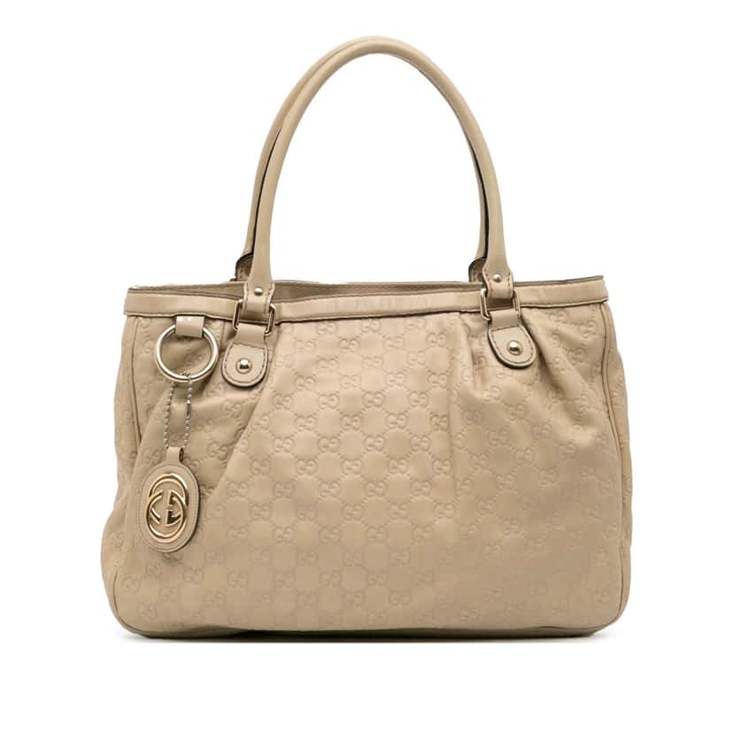 Gucci Guccissima Sukey Tote Brown Leather Good condition - Front View
