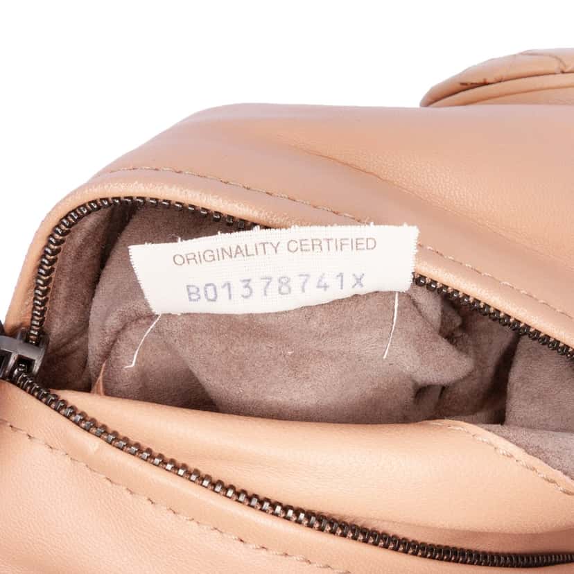 Bottega Veneta Nappa Intrecciato Turn Lock Clutch Brown Leather Good condition - Box View