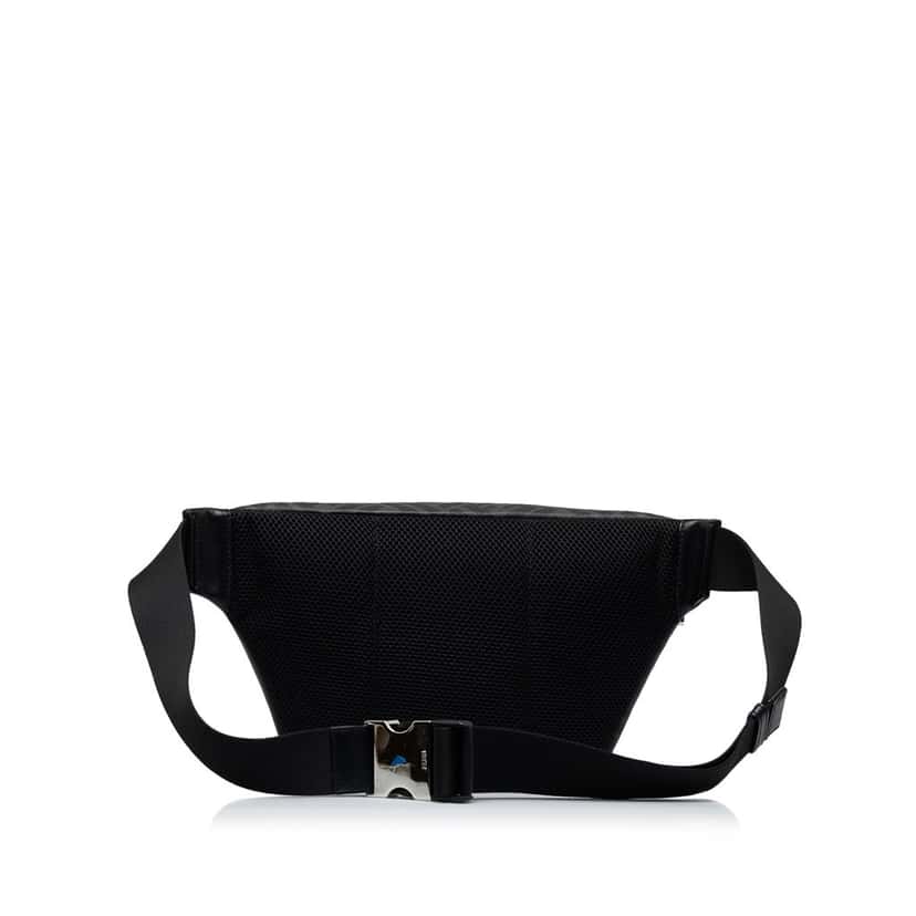 Fendi Zucca FF 1974 Diagonal Belt Bag Black Canvas Good condition - Inside View