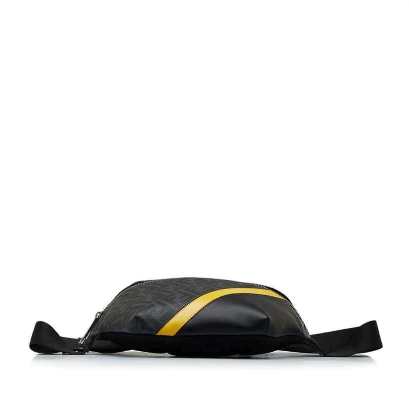 Fendi Zucca FF 1974 Diagonal Belt Bag Black Canvas Good condition - Model View