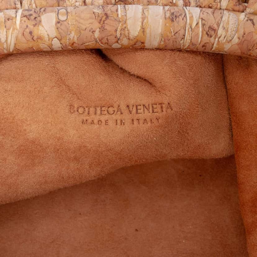 Bottega Veneta Cork The Mini Pouch Crossbody Brown Polyester Good condition - Box View