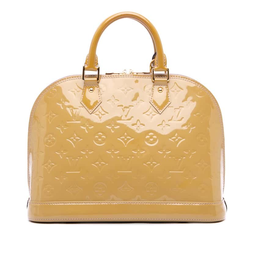 Louis Vuitton Monogram Vernis Alma PM Brown Leather Good condition - Front View