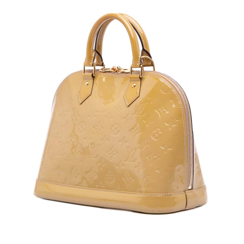 Louis Vuitton Monogram Vernis Alma PM Brown Leather Good condition - Back View