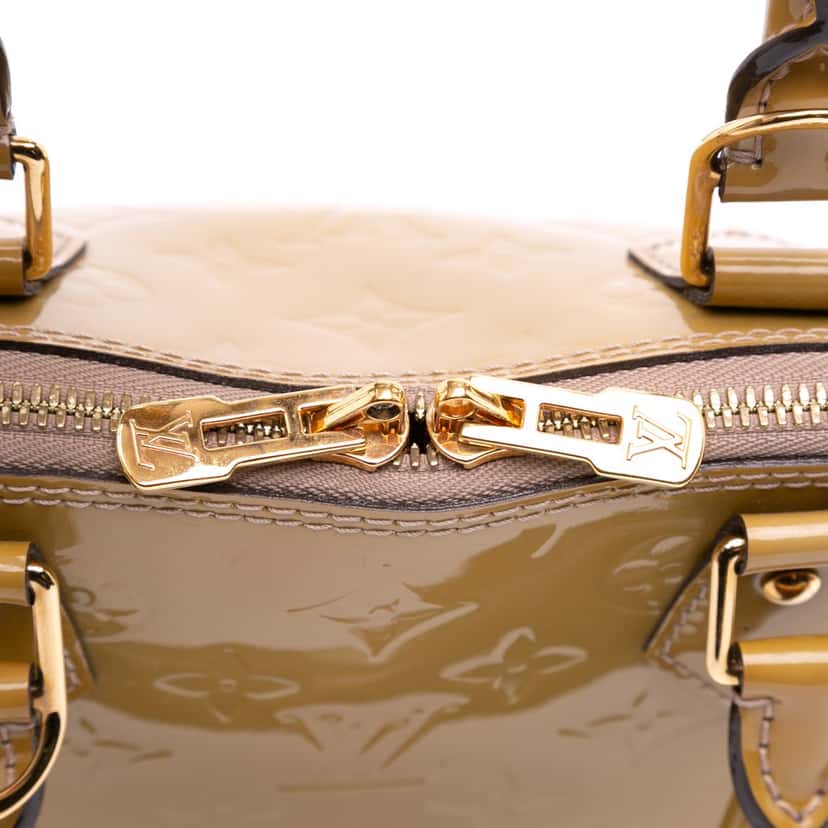 Louis Vuitton Monogram Vernis Alma PM Brown Leather Good condition - Box View