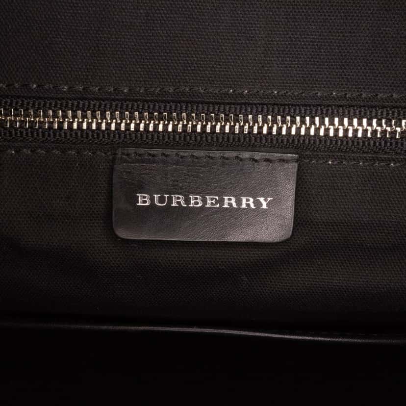 Burberry Supernova Check Wool Handbag Black Wool Good condition - Box View
