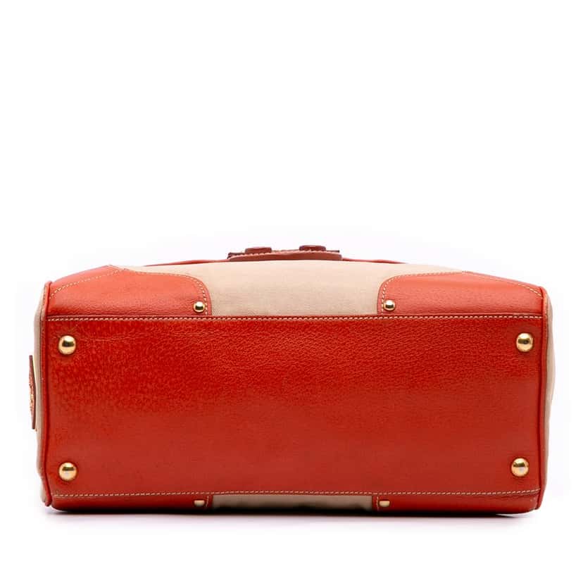 Prada Cinghiale Trimmed Canapa Top Handle Bag Brown Canvas Fair condition - Inside View