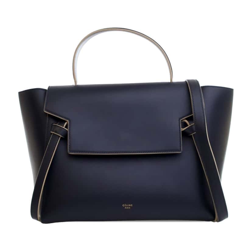 Celine Mini Palmelato Calfskin Belt Bag Blue Leather Good condition - Front View