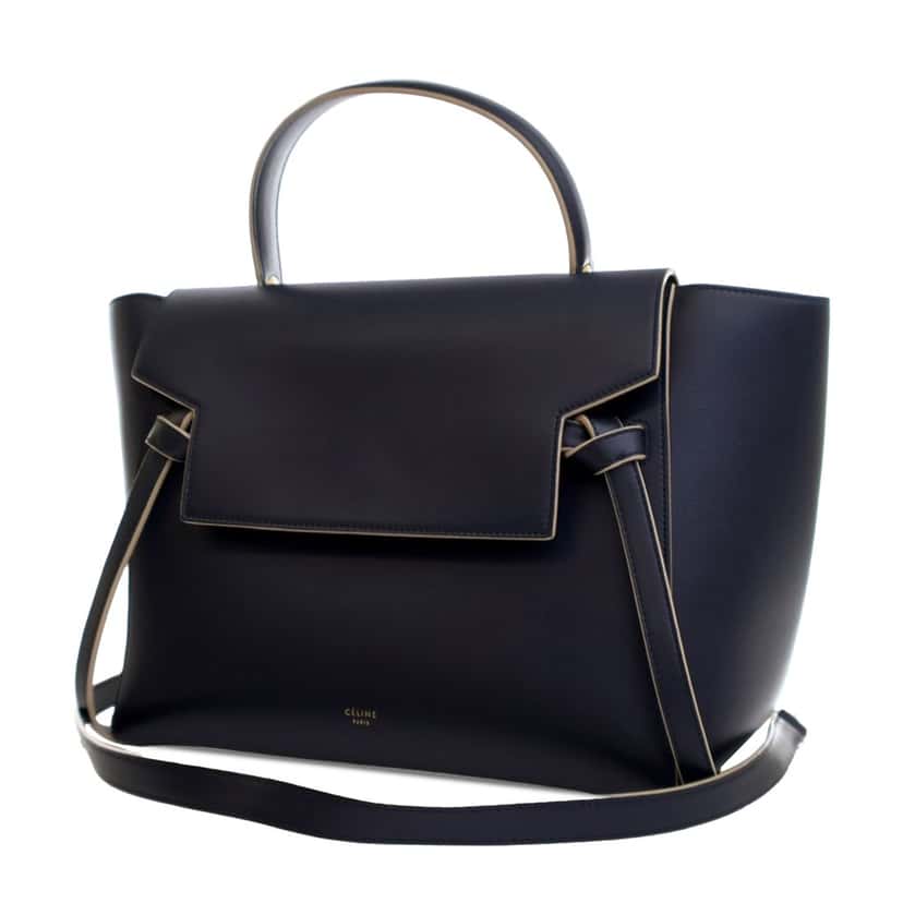 Celine Mini Palmelato Calfskin Belt Bag Blue Leather Good condition - Back View