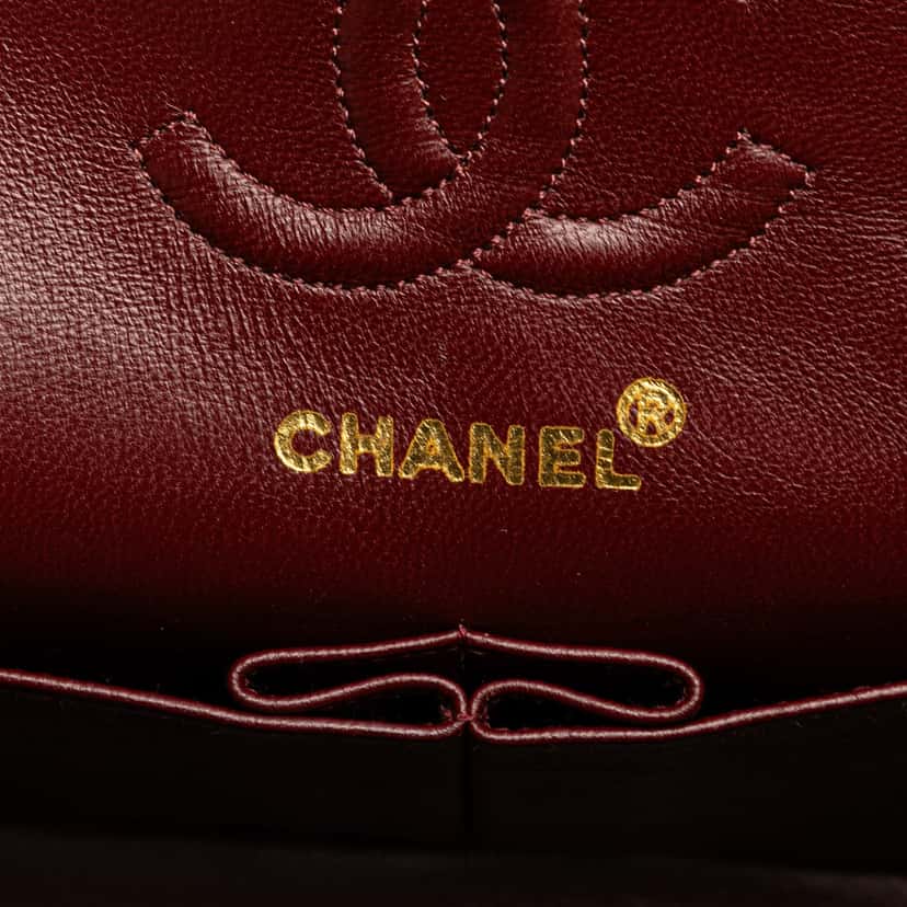 Chanel Small Classic Lambskin Double Flap Black Leather Good condition - Box View