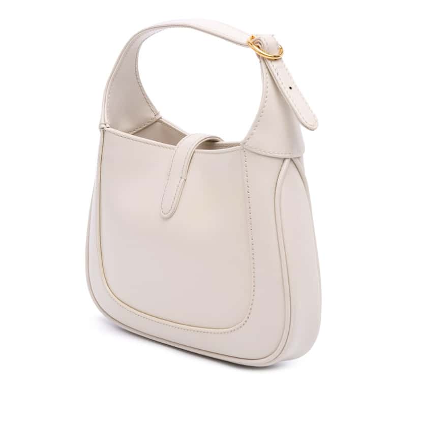Gucci Mini Calfskin Jackie 1961 Crossbody White Leather Good condition - Back View