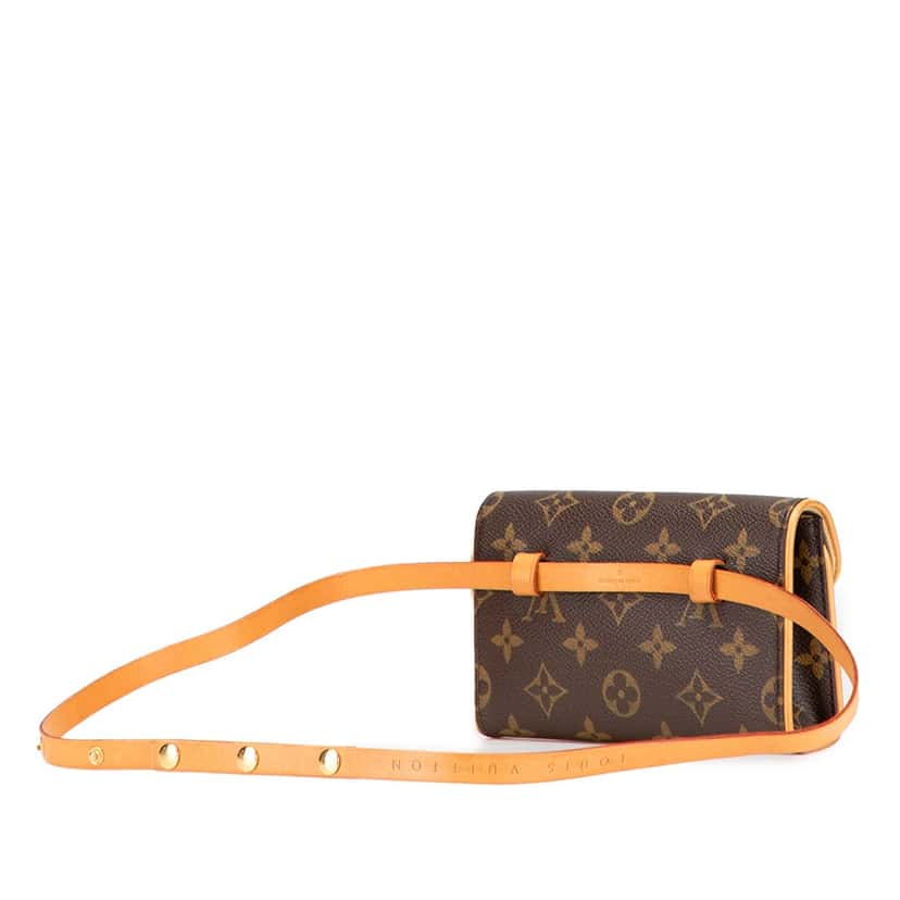 Louis Vuitton Monogram Pochette Florentine Brown Canvas Good condition - Back View