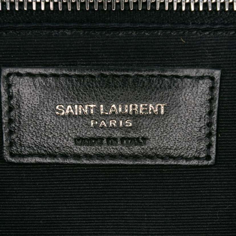 Saint Laurent Large Crinkled Calfskin Niki Chain Bag Grey Leather Good condition - Box View
