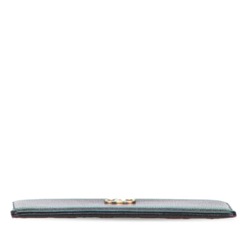 Chanel CC Goatskin Card Holder Black Leather Good condition - Inside View