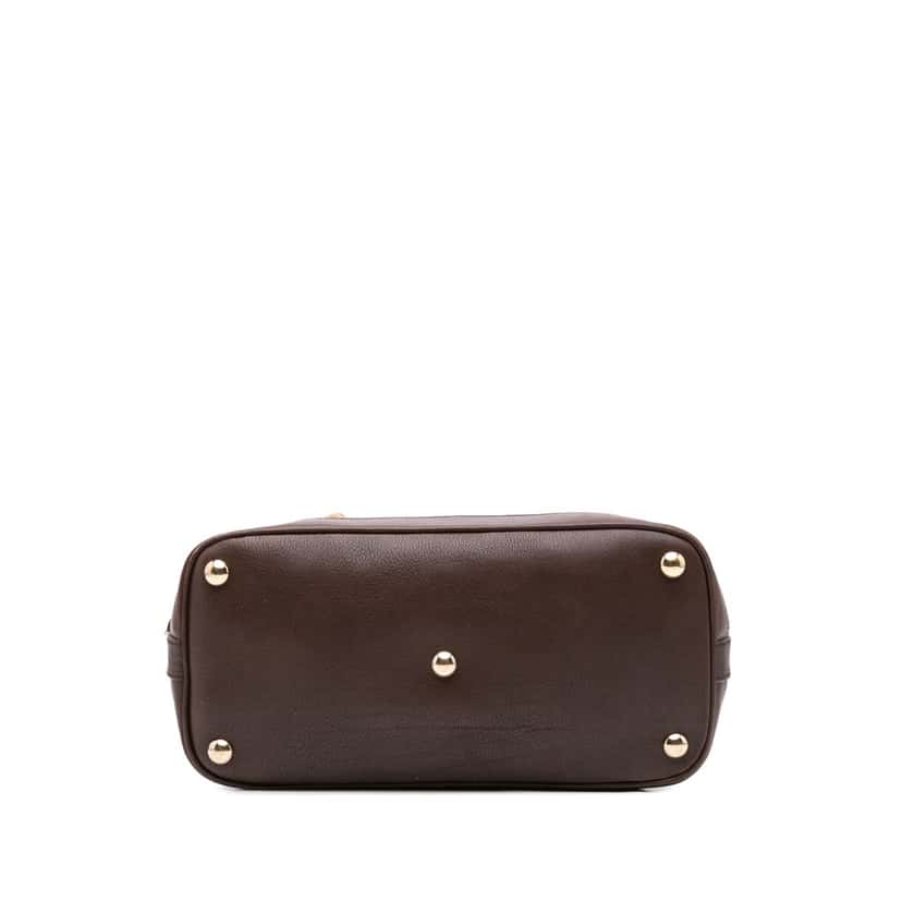 Gucci Medium GG Canvas Charm Dome Satchel Brown Canvas Good condition - Inside View