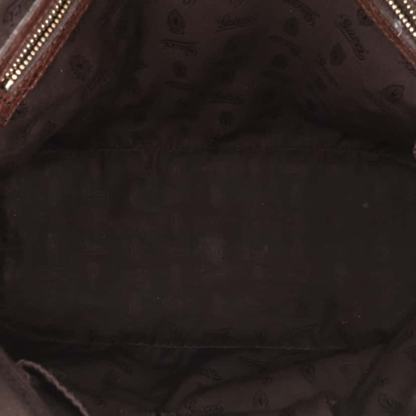 Gucci Medium GG Canvas Charm Dome Satchel Brown Canvas Good condition - Model View