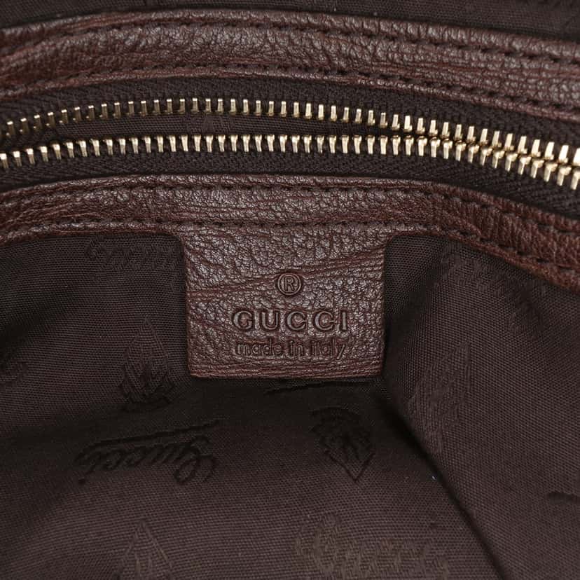 Gucci Medium GG Canvas Charm Dome Satchel Brown Canvas Good condition - Box View