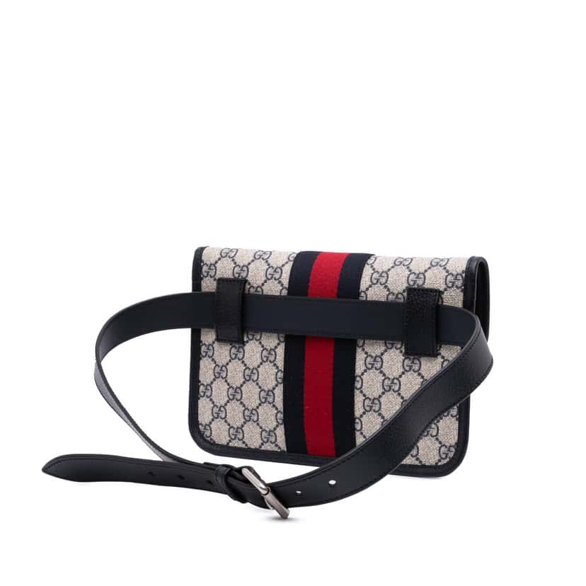 Gucci GG Supreme Ophidia Belt Bag Brown Canvas Good condition - Back View
