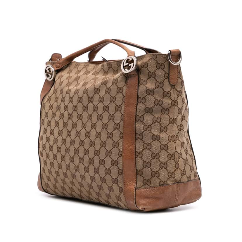 Gucci GG Canvas Miss GG Satchel Brown Canvas Good condition - Back View