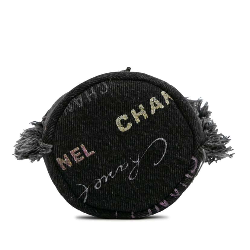 Chanel Mini Denim Mood Bucket with Chain Grey Denim Good condition - Box View