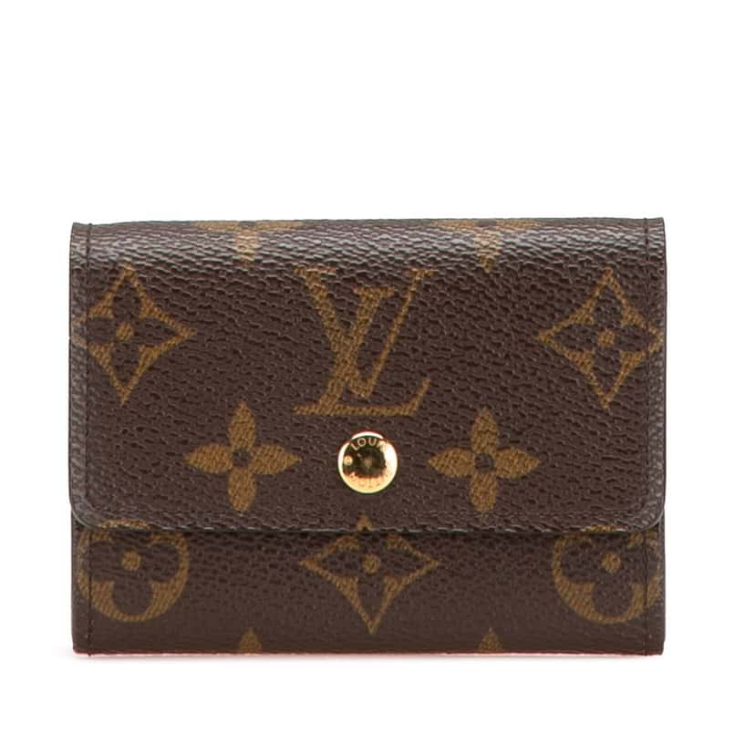 Louis Vuitton Monogram Porte Monnaie Coin Pouch Brown Canvas Good condition - Front View