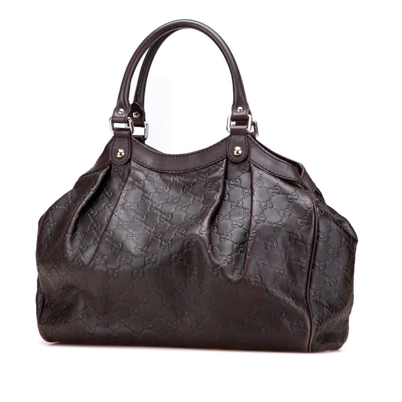 Gucci Medium Guccissima Sukey Tote Brown Leather Good condition - Back View