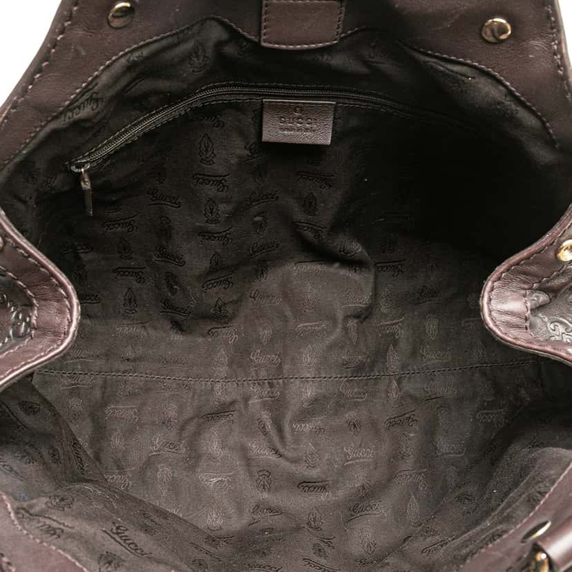 Gucci Medium Guccissima Sukey Tote Brown Leather Good condition - Model View
