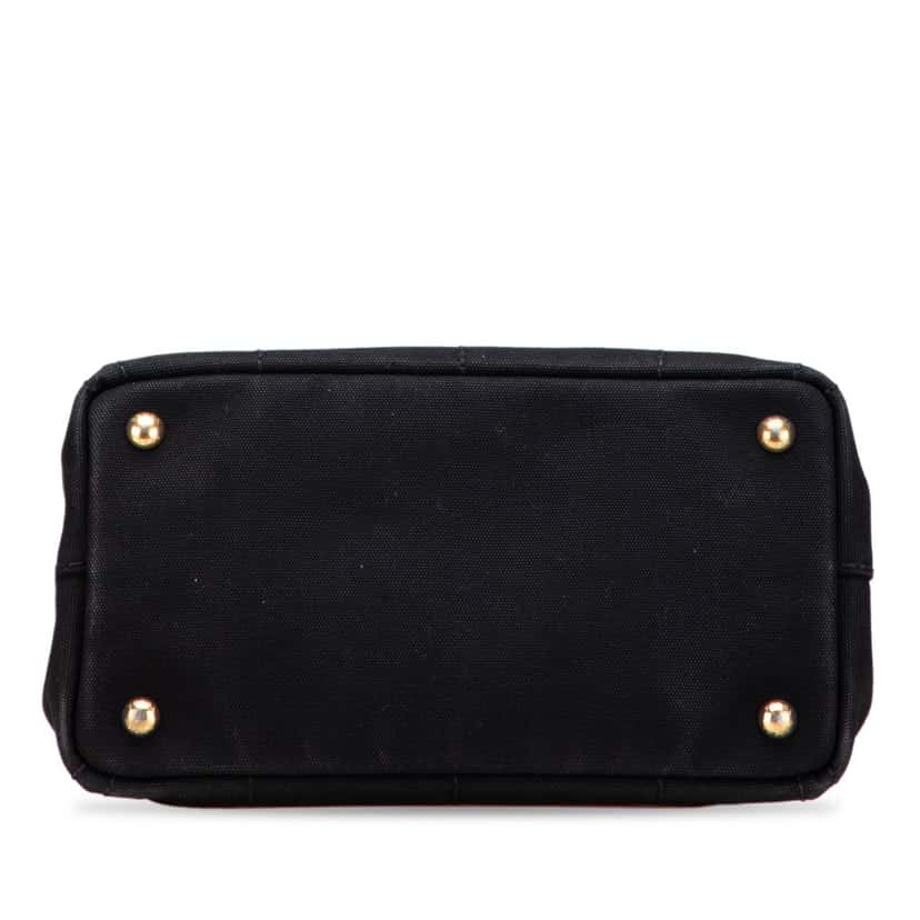 Prada Small Canvas Canapa Logo Satchel Black Canvas Good condition - Inside View