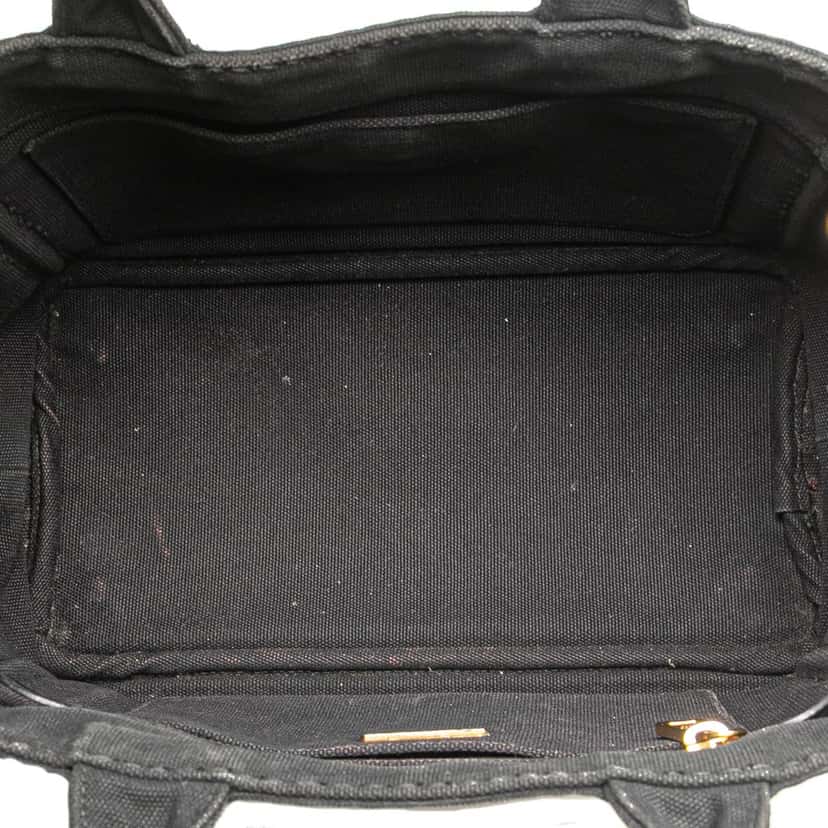 Prada Small Canvas Canapa Logo Satchel Black Canvas Good condition - Model View