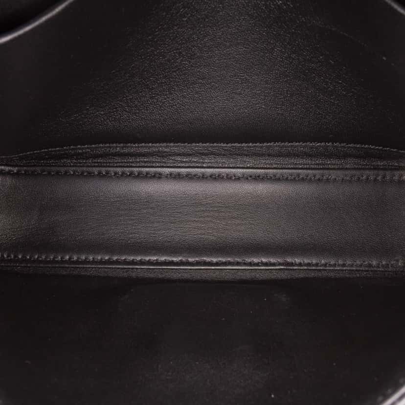 Celine Shiny Calfskin Claude Shoulder Bag Black Leather Good condition - Model View