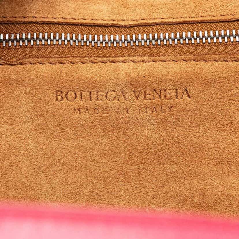 Bottega Veneta Mini Paper Calfskin Intrecciato Arco Satchel Pink Leather Good condition - Box View