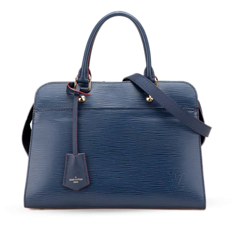 Louis Vuitton Epi Vaneau MM Blue Leather Good condition - Front View