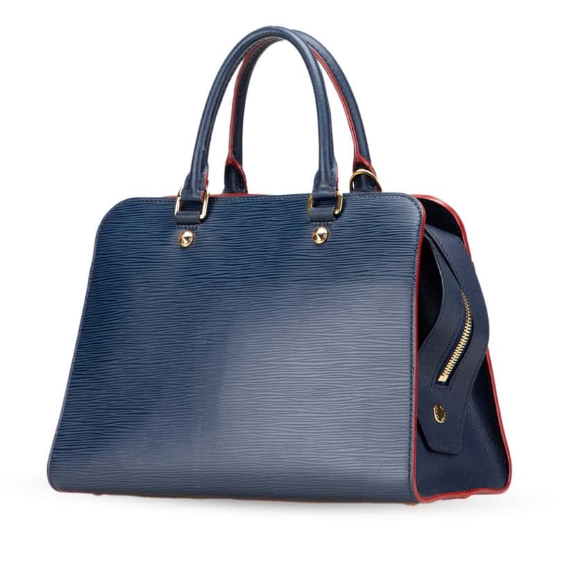 Louis Vuitton Epi Vaneau MM Blue Leather Good condition - Back View